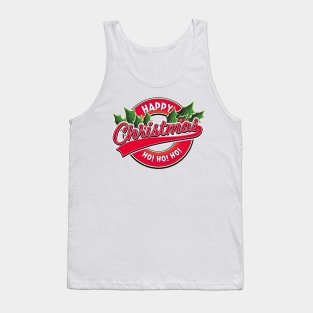 happy christmas ho ho ho logo. Tank Top